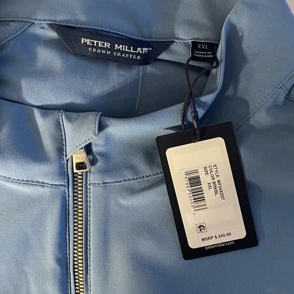 NWT Peter Millar Light Blue Vest - crown crafted contour full zip - Picture 6 of 6